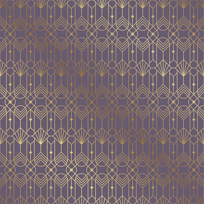Art deco luxury geometric seamless pattern