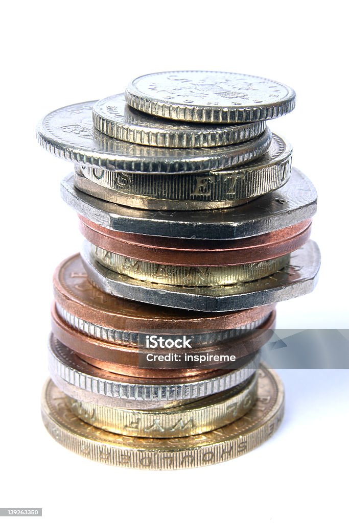 Gemischte Münzen (Britisch - Lizenzfrei Anzünden Stock-Foto