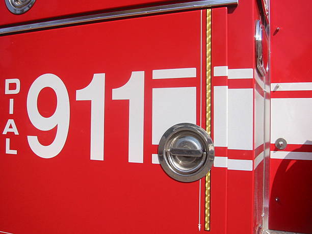 Fire truck 911 stock photo