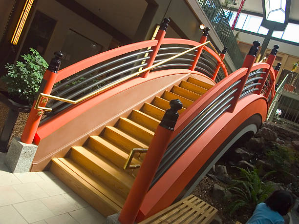 Colorful bridge in a mall in Japantown, San Francisco Ca