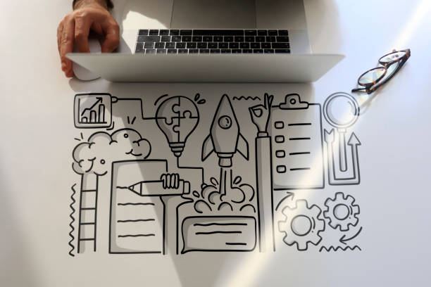istock A man is traying to create digital content on his laptop 1392638860