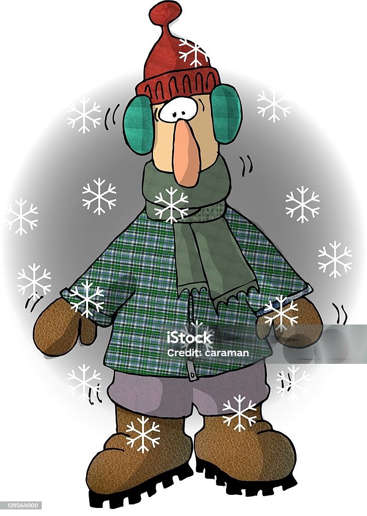 Холодный Guy - Стоковые иллюстрации Вертикальный роялти-фри