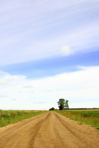 An open country road on the praries.