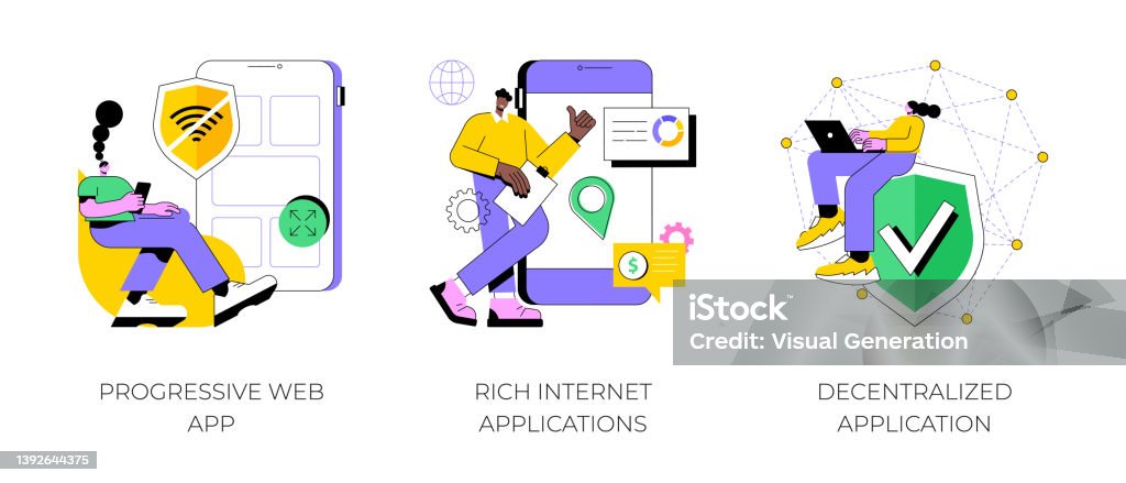 Mobile App Development Abstract Concept Vector Illustrations Stock ...