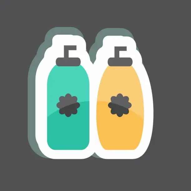 Vector illustration of Sticker Perfume Bottles. suitable for Spa symbol. simple design editable. design template vector. simple symbol illustration