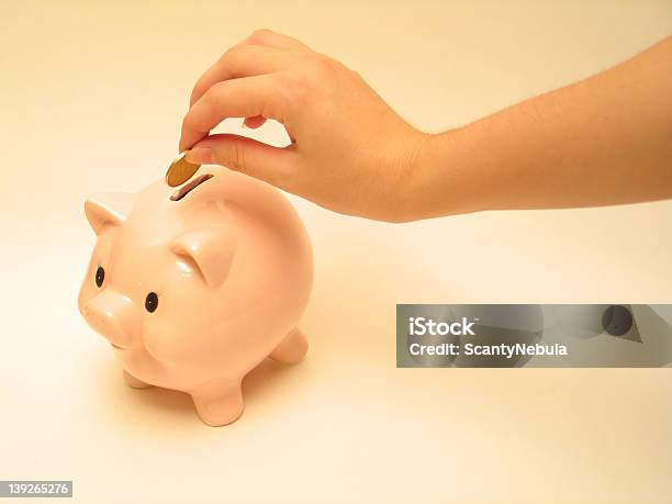 Pink Piggy 4 Stock Photo - Download Image Now - Child, Arranging, Banking