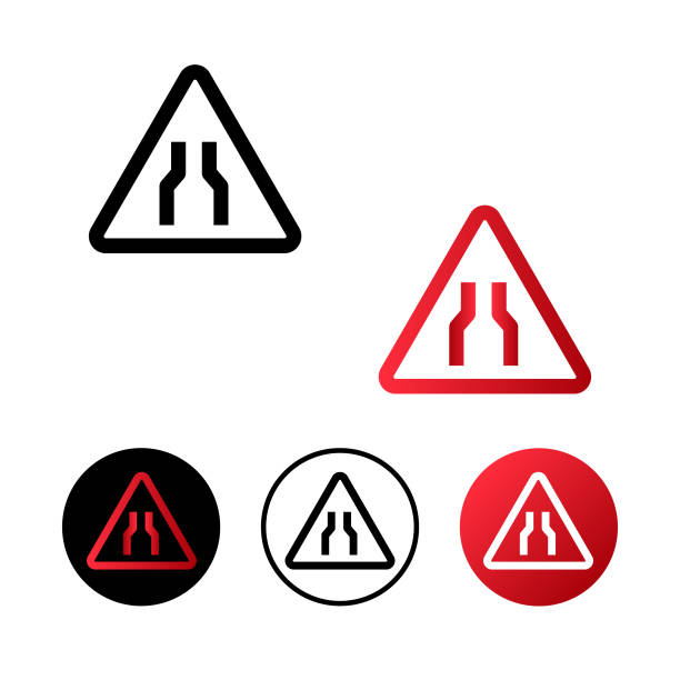 Narrow Road Icon Illustration Narrow Road Icon Illustration, can be used for business designs, presentation designs or any suitable designs. constricted stock illustrations