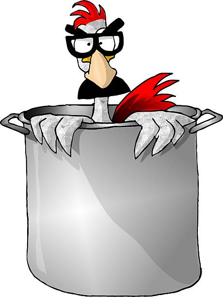 Funny Chicken Soup This illustration that I created depicts a chicken with a Groucho mask peering out of a soup stock pot. groucho marx disguise stock illustrations