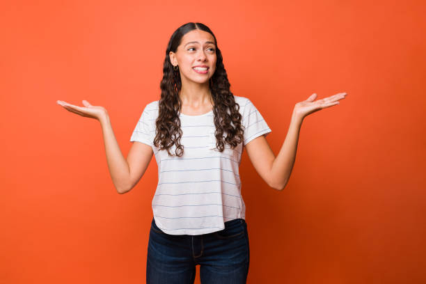 istock Stressed anxious woman with doubts 1392657219