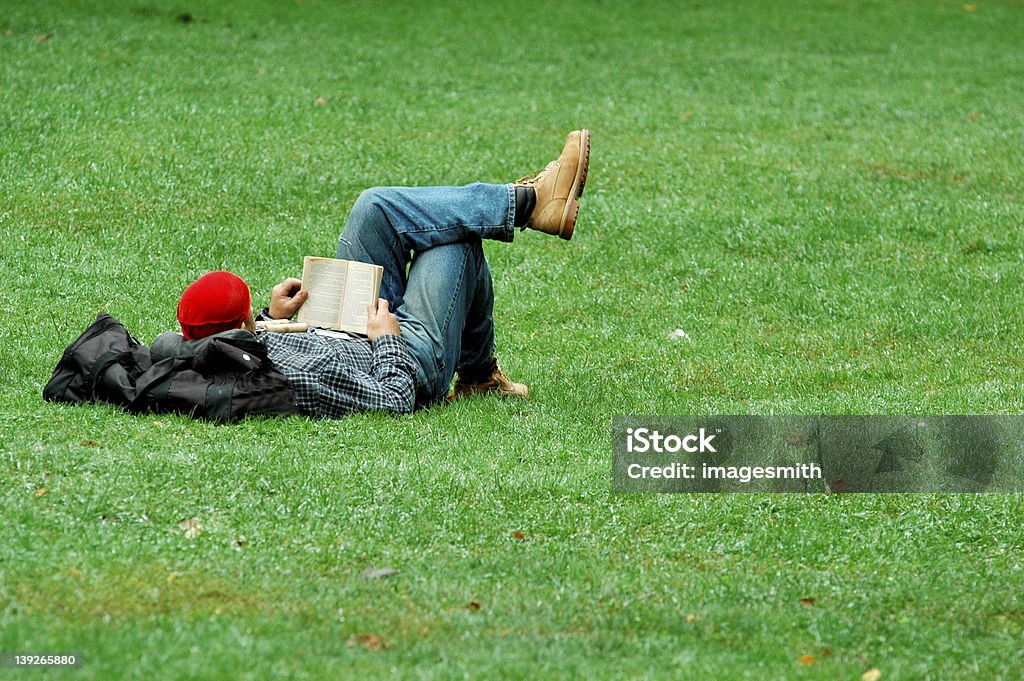 Lectura en park - Foto de stock de Leer libre de derechos