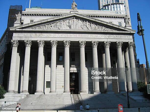 Nova York Courthouse - Fotografias de stock e mais imagens de Autoridade - Autoridade, Coluna arquitetónica, Degraus