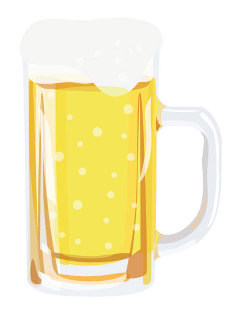 190+ Draft Beer Glass White Background Stock Illustrations, Royalty ...