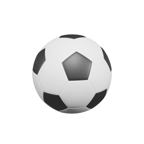 istock 3D render football isolated on white background 1392662781
