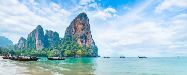 istock Railay Beach,beach and rocky mountain scenery in summer 1392665000