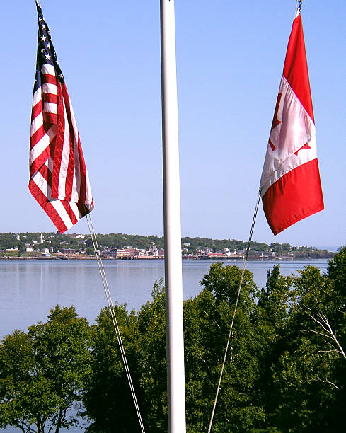 istock American Flag Canadian Flag 139266736