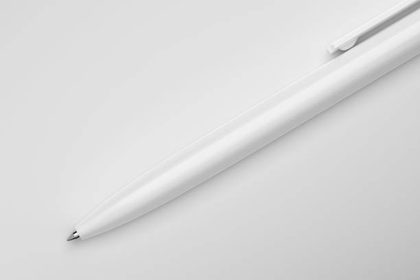 istock Gray ballpoint pen close-up. 3D rendering illustration. 1392680054
