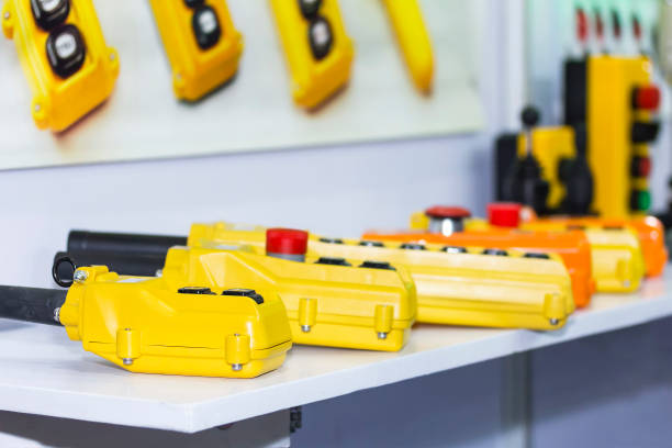 istock various type of electric remote control lift or crane for control direction up and down and movement  in industrial work 1392685333