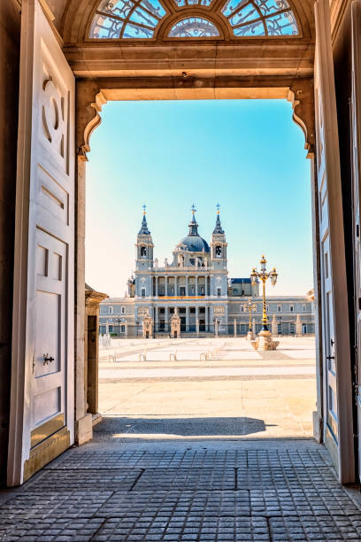 Architecture in Madrid Almudena Cathedral in Madrid, Spain contemporary madrid european culture travel destinations stock pictures, royalty-free photos & images