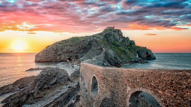 Landscape in Basque Country San juan de Gaztelugatxe in Basque Country comunidad autonoma del pais vasco stock pictures, royalty-free photos & images