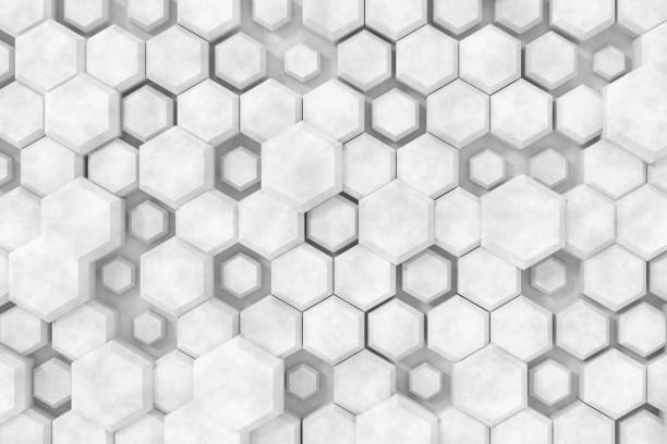 istock Wall design with cement textute. Abstract background of hexgon. 3D rendering. 1392691773