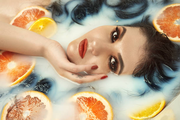 istock Glam, milk and citric fruits 1392692015