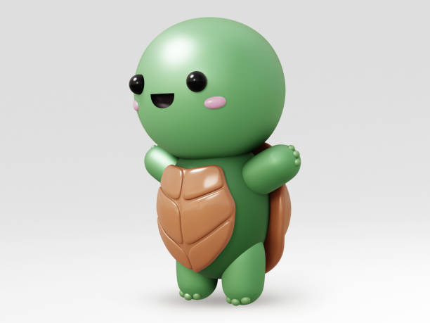 istock Turtle cute character cartoon 3D illustration. 1392693045