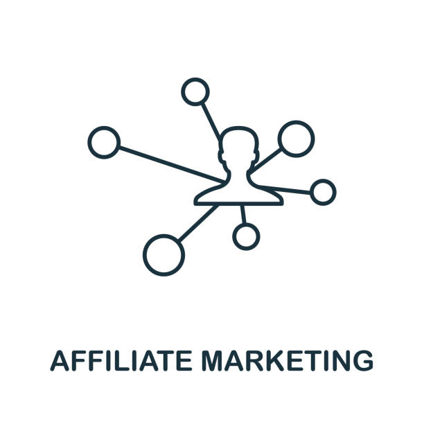 Affiliate Marketing icon. Simple line element from affiliate marketing collection. Thin Affiliate Marketing icon for templates, infographics and more Affiliate Marketing icon. Simple line element from affiliate marketing collection. Thin Affiliate Marketing icon for templates, infographics and more. radio station logo stock illustrations