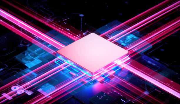 istock 3D rendering of cyberpunk AI. Circuit board. Technology background. Central Computer Processors CPU and GPU concept. Motherboard digital chip. Tech science background. 1392695920