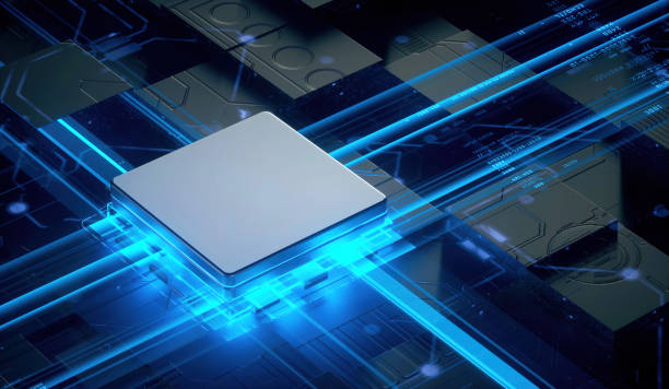 istock 3D rendering of cyberpunk AI. Circuit board. Technology background. Central Computer Processors CPU and GPU concept. Motherboard digital chip. Tech science background. 1392695960