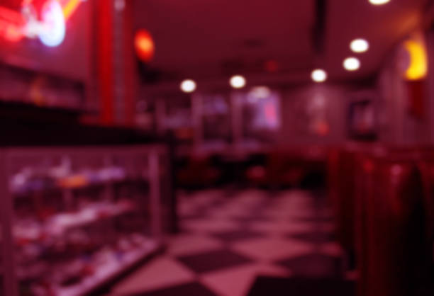Blur Background Bar and Restaurant Abstract Interior