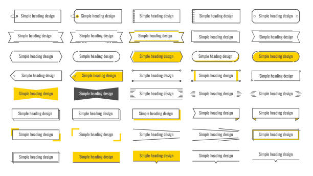Simple heading design Simple heading design enclosure stock illustrations