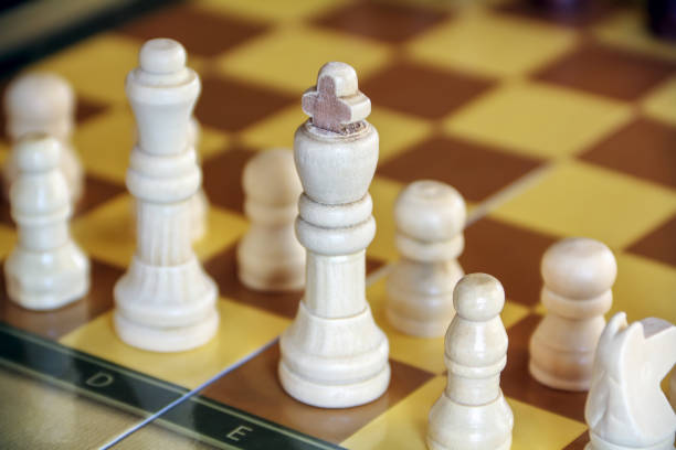 istock White chess pieces standing on the board 1392698833
