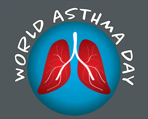 Vector illustration of Vector Illustration Design For World Asthma Day