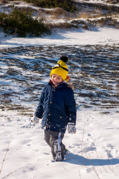 istock Little boy playing in a snow 1392703518