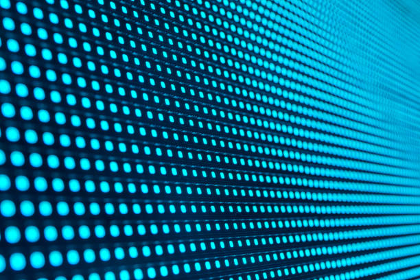 Abstract digital light blue monitor