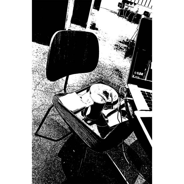 Two Espresso Coffee Cup On Working Table With Laptop
