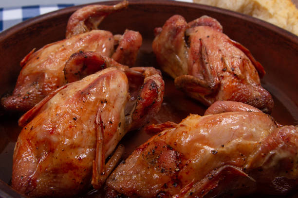 istock Roasted quail. Close-up. 1392711956