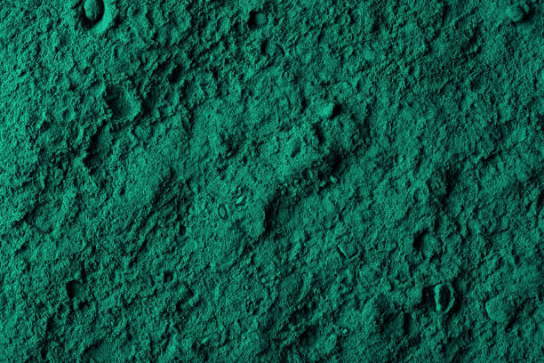 istock Spirulina powder texture, healthy supplement 1392712024