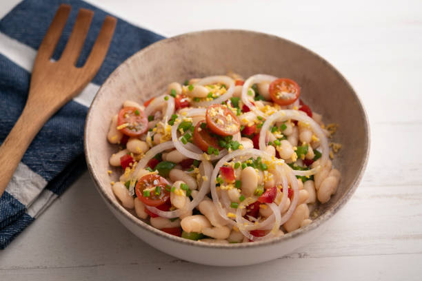 istock bean salad with peppers and onion. 1392712682