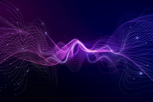 istock Modern dynamic blue neuron plasma energy laser. Futuristic virtual technology texture, digitally generated image. 3D Rendering. 1392715784