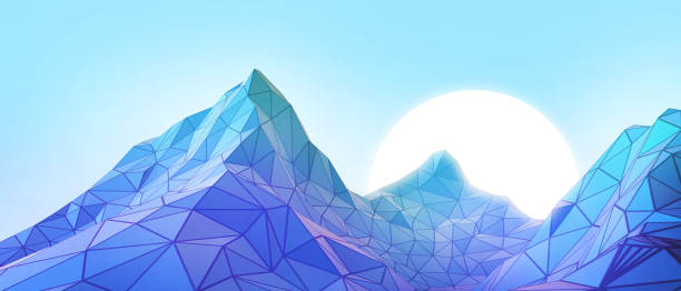 istock Futuristic metaverse digital world technology cyber blockchain background with modern wireframe terrain mountain design for Innovation of technology cyber Space, digital world-3d Rendering 1392716107