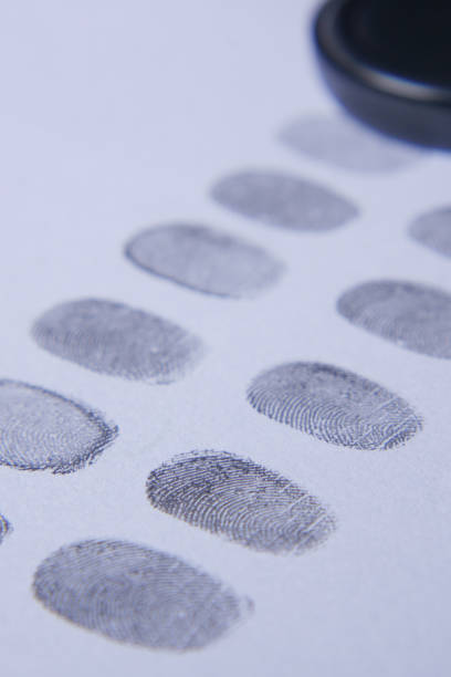 istock different black fingerprints on a paper close up , 1392717609