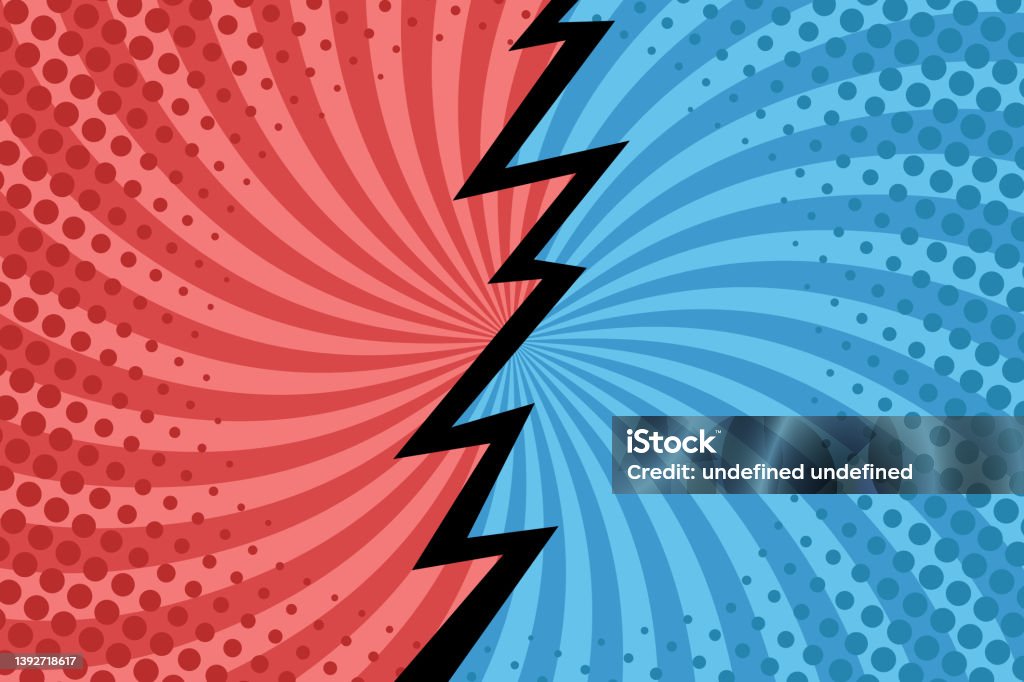 Ilustración de Banner Dividido En Dos Partes Versus Fondo Vectorial En ...