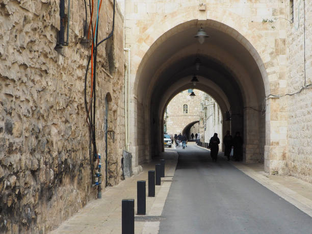 istock Main road  in Old City jerusalem 1392719273