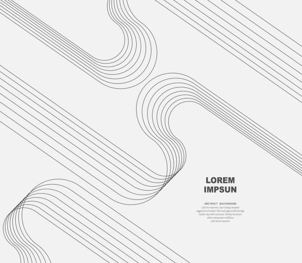 abstract black and white geometric minimalism arranging line element pattern design background vector art illustration