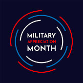 istock Military Appreciation Month card, May. Vector 1392727206