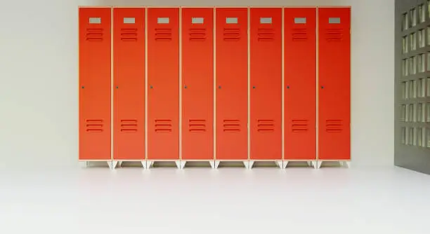 Photo of High school lockers