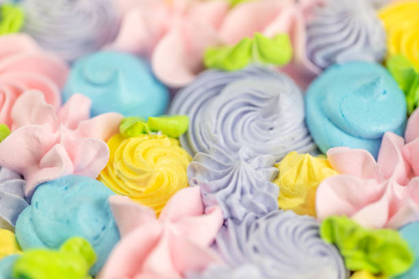 Cake icing floral swirl background