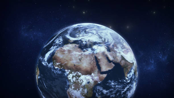 istock Earth from space. Planet earth Realistic 3D atmosphere space, planet, galaxy and stars awesome background. 1392733664