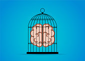 istock Brain trapped in a cage 1392740152